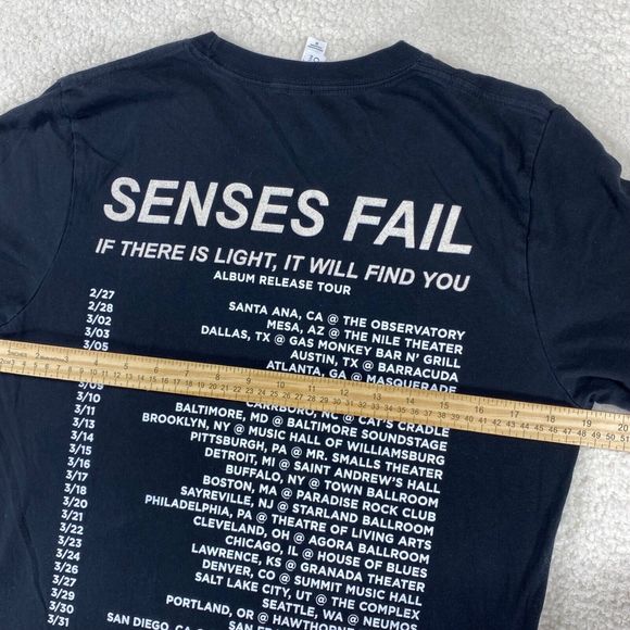 Canvas Senses Fail If‎ There Is Light, It Will Find You Adult Black T-Shirt Sz M - Picture 5 of 9